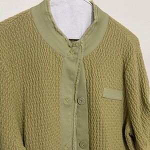 Talbots Olive Green Textured Jacket